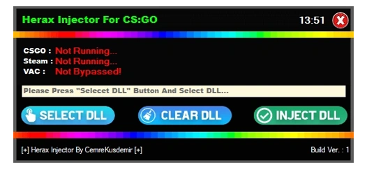 herax injector software interface