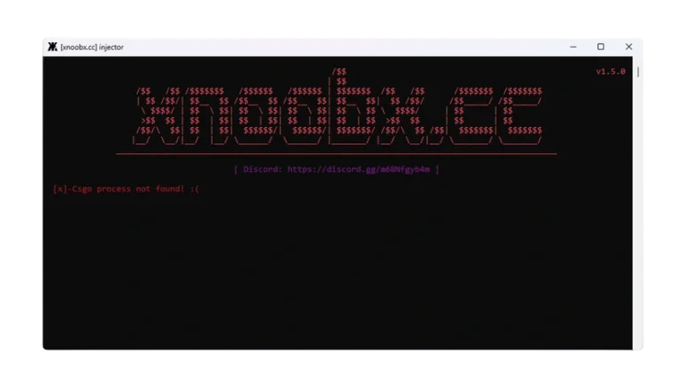 Xnoobx cc injector v1.5.0 software interface