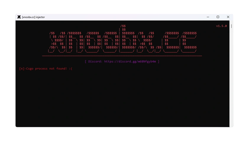 Xnoobx cc injector v1.5.0 software interface