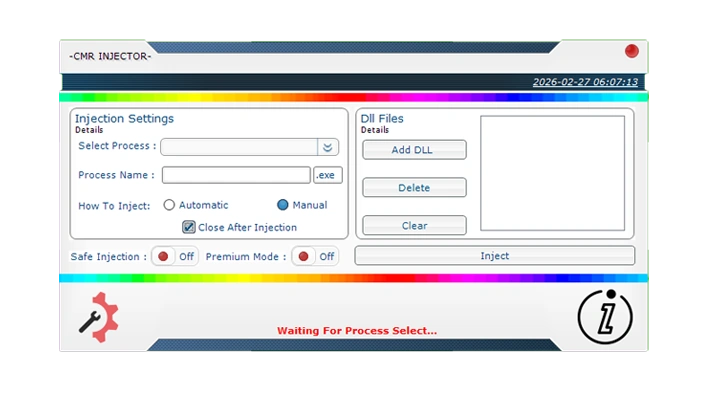 cmr injector software interface
