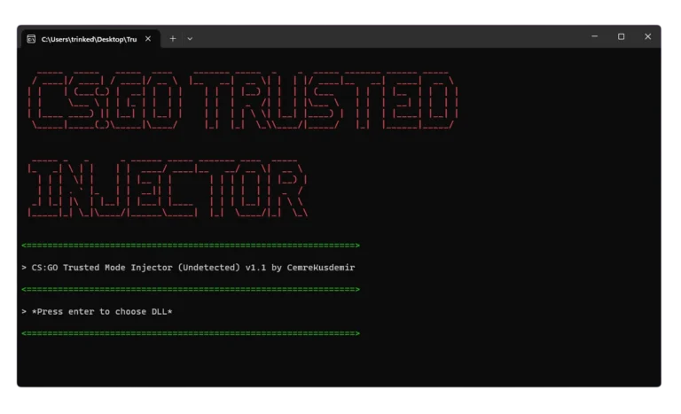 Trusted Mode Injector v1.1 software interface